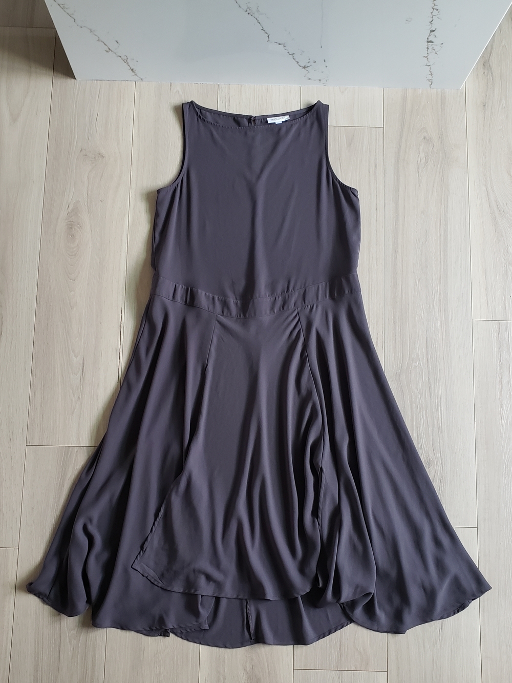 Prologue Sleeveless Midi Dress in Charcoal